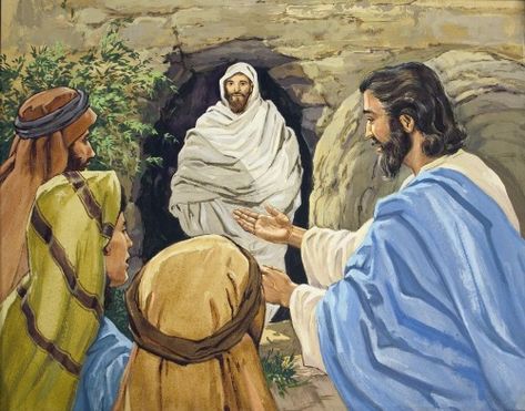 Raising of Lazarus Raising Lazarus, Free Bible Images, Lds Coloring Pages, Lds Primary Lesson Helps, Lds Primary Lessons, Jesus Wept, Jesus Is Risen, Bible Stories For Kids, The Black Sheep