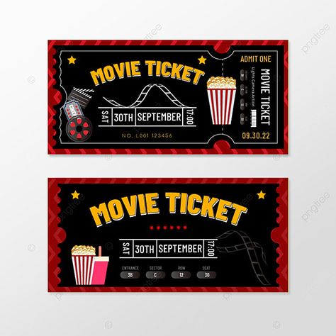 Movie Ticket Template Free Printables, Cinema Ticket Template, Ticket Template Free Printables, Movie Ticket Template, Ticket Cinema, Black Ticket, Ticket Design Template, Ticket Template Free, Cinema Design