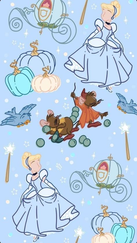 Cinderella Wallpaper, Cinderella Art, Deco Disney, Disney Canvas Art, Disney Characters Wallpaper, Disney Canvas, Animation Disney, Cute Disney Drawings, Disney Background