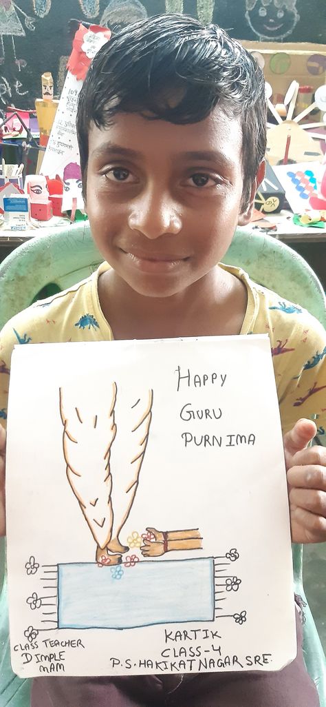 Drawing Competiton By Happy Guru Purnima 🤗🙏🙏👍😊🥰 Guru Purnima Drawing For Kids, Guru Purnima Decoration In School, Guru Purnima Greetings, Card Making For Kids, Happy Guru Purnima, Guru Purnima, Class Teacher, Hand Of Cards, Color Activities