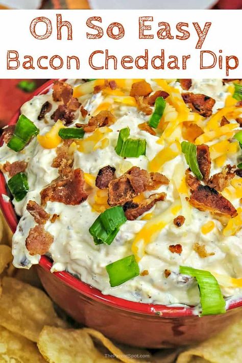 Our five ingredient oh so easy bacon cheddar ranch dip recipe. So good! Read the blog to find out how simple it is to make. #dip #recipe #appetizer #snack #food #tailgating Bacon Cheddar Dip Cold, Southern Suppers, Card Snacks, Bacon Cheddar Ranch Dip, Cheddar Ranch Dip, Boat Dip, Keto Apps, Bacon Dip Recipes, Recipes Eggplant