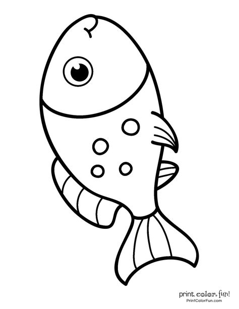 Fish Drawing For Kids, Fish Printables, Coloring Pages For Teenagers, Fish Coloring, Fish Coloring Page, Dinosaur Coloring Pages, Coloring Pages For Boys, Fish Drawings, Cute Fish