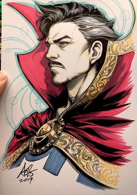 Stanley Artgerm, Doctor Strange Art, Marvel Art Drawings, Avengers Drawings, Cartoon Drawings Of People, Image Spiderman, Marvel Drawings, Marvel Fan Art, Art Manga