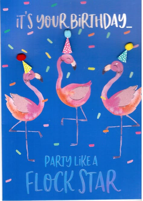 Flamingo Images, Flamingo Happy Birthday, Pink Flamingo Birthday, Birthday Flamingo, Happy Birthday Wishes Pics, Birthday Wishes Pics, Happy Birthday Grandma, Bday Wishes, Fancy Flamingo