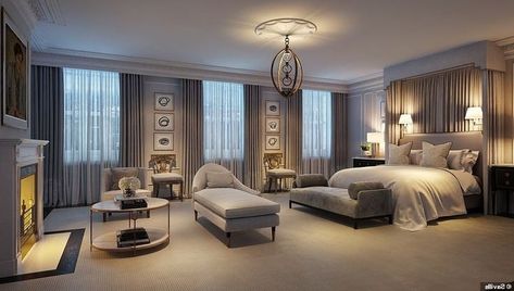 Huge Luxury Bedroom, Big Bedroom Ideas Luxury, Huge Bedroom Ideas, Apartment Room Aesthetic, Luxurious Master Bedrooms, Huge Bedroom, Most Expensive House, Master Room Design, Huge Bedrooms