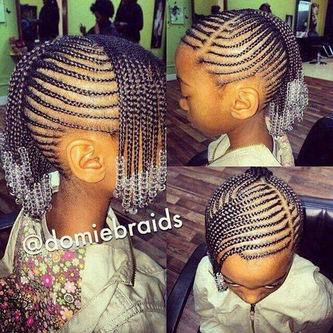 Braids beads/ mohawk side bang Braided Mohawk, Braided Mohawk Hairstyles, Toddler Braided Hairstyles, Toddler Braids, Cabello Afro Natural, Lil Girl Hairstyles, Kid Braid Styles, Braided Hairdo, Natural Hairstyles For Kids