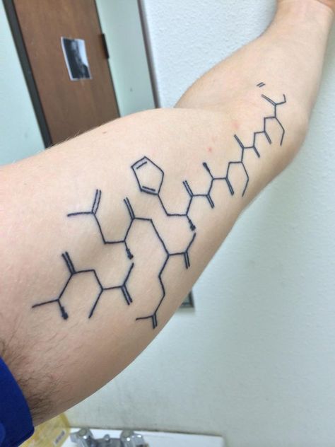 Insulin Molecule Tattoo, Insulin Tattoo Ideas, Insulin Tattoo, Carbon Tattoo, T1d Tattoo, Medical Alert Tattoo, Chemistry Tattoo, Geometric Tattoo Sleeve Designs, Molecule Tattoo