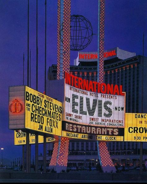 Retro Vegas Aesthetic, Las Vegas Aesthetic, Westgate Las Vegas, Elvis Wallpaper, Elvis And Me, Las Vegas Hilton, Las Vegas Sign, Album Aesthetic, Vegas Sign