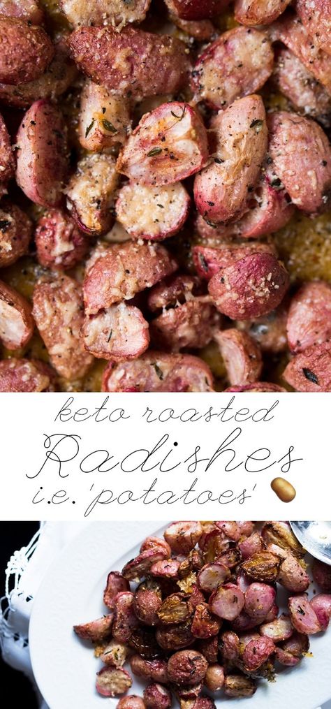 Roasted Radishes, Radish Recipes, Keto Vegan, Starting Keto Diet, Low Carb Appetizers, Low Carb Sides, Low Carb Side Dishes, Recetas Keto, Keto Side Dishes