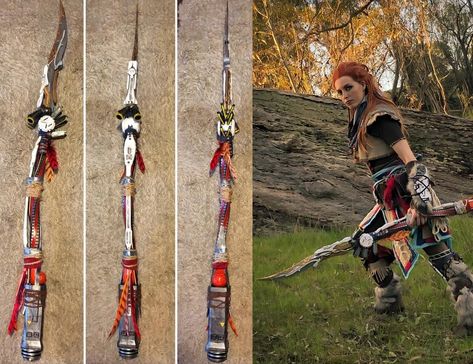 Aloy's Spear Cosplay Guide (Horizon Forbidden West) : 6 Steps - Instructables Spear Cosplay, Aloy Cosplay, Horizon Aloy, Iron Man Arc Reactor, Silver Spray Paint, Horizon Forbidden West, Arc Reactor, Forbidden West, White Spray Paint