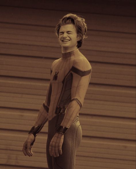 Spiderman Steve Harrington, Steve Harrington Spiderman, Steve Harrington, Stranger Things Funny, Spider Verse, Stranger Things, Spiderman, Marvel, Funny