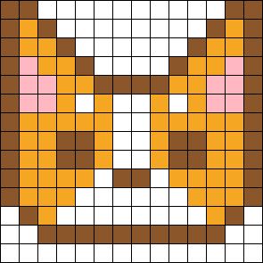 Corgi Pixel Art, Fox Perler Bead Pattern, Kandi Cuffs, Grid Patterns, Easy Perler Beads Ideas, Pony Bead Patterns, Pattern Maker, Door Wreaths Diy, Beads Ideas