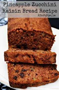 Cinnamon Rasin Bread, Zucchini Pineapple Bread, Raisin Bread Recipe, Winco Foods, Zucchini Rolls, Veggie Box, Scone Recipes, Tasty Bread Recipe, Mom Recipes