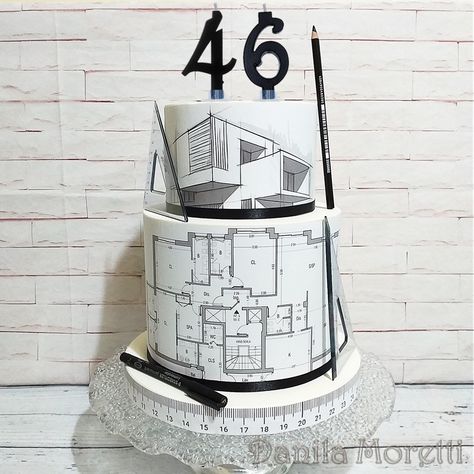 Architect Cake Architecture Themed Cake, Architect Party Ideas, Architecture Graduation Party, Cake For Architect Birthdays, Architect Cake Ideas, Architect Cake, Architect Graduation, Simple Graduation Cakes, Architecture Cake