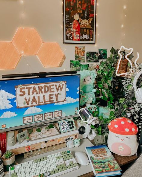 Stardew Valley Pc Setup, Ridgeside Village Stardew Valley, Stardew Expanded, Ridgeside Village, Stardew Valley Expanded, Setup Inspiration, Stardew Valley Layout, Cozy Gamer, Cozy Gaming