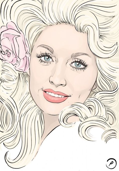 Dolly Parton Dolly Parton Tattoos, Dolly Parton Birthday, Create Illustration, Dolly Parton Quotes, Dolly Parton Pictures, Whatsapp Wallpaper, Celebrity Art, Dolly Parton, A Drawing