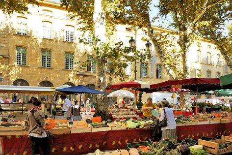 The Best Open-Air Markets in Provence and the South of France Provence France Travel, Aix En Provence France, Vegetable Market, South France, France Aesthetic, France Travel Guide, Southern Region, Romantic City, Southern France