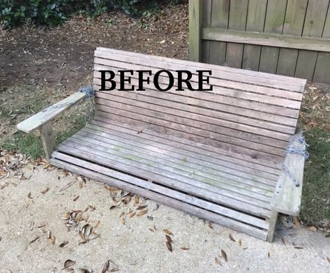 I hope to be doing a lot of "back porch sitting" this summer. Mainly because I just finished installing our porch swing. We’ve never had a porch swing before and boy and I’m excited to finally call one my own! As I was scratching my head trying to decide how to safely install this heavy piece of furniture, I thought it would be a good idea to share what I did. Here we go with how to hang a porch swing along with my porch swing makeover.It all started when we were gifted a swing from my… Painting Outdoor Furniture, Painting Metal Outdoor Furniture, Resin Outdoor Furniture, Resin Wicker Furniture, Painted Outdoor Furniture, Metal Outdoor Chairs, Painted Benches, Wooden Outdoor Furniture, Porch Bench