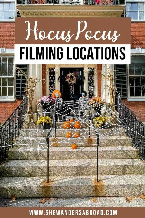 Headed to Salem and wondering about how to visit Hocus Pocus filming locations? Follow this guide to find all the filming spots for this iconic movie in Salem! | Salem Massachusetts travel tips | Salem Massachusetts travel guide | Salem Massachusetts Halloween aesthetic | Salem Massachusetts Hocus Pocus House | Salem Massachusetts Hocus Pocus Halloween | Things to do in Salem Massachusetts Halloween | Hocus Pocus sites in Salem | Hocus Pocus film locations | Hocus Pocus Salem locations Salem Massachusetts Hocus Pocus, Hocus Pocus Tour Salem, Things To Do In Salem Massachusetts, Salem Massachusetts Aesthetic, Salem Hocus Pocus, Massachusetts Travel Guide, Salem Tours, Salem Massachusetts Halloween, Hocus Pocus House