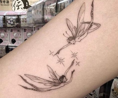 Pixie Tattoo, Fairy Tattoo Designs, 4 Tattoo, Cute Tiny Tattoos, Fairy Tattoo, Discreet Tattoos, Dainty Tattoos, Aesthetic Tattoo, Dream Tattoos