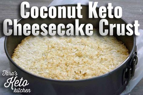 Keto Coconut Cheesecake Crust Keto Coconut Cheesecake, Coconut Flour Crust, Cheesecake Crust Recipe, Coconut Cheese, Sugar Cookie Crust, Cheesecake Crust, Coconut Cheesecake, Sugar Free Recipes Desserts, Keto Cheese