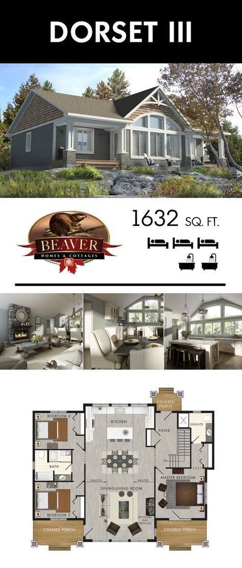 Open Concept Bungalow Floor Plans, Floor Plans With Lots Of Windows, House Plans Lots Of Windows, Open Concept Bungalow, Open Concept House Plans, Beaver Homes And Cottages, Mudroom Entry, Beaver Homes, Eating Nook