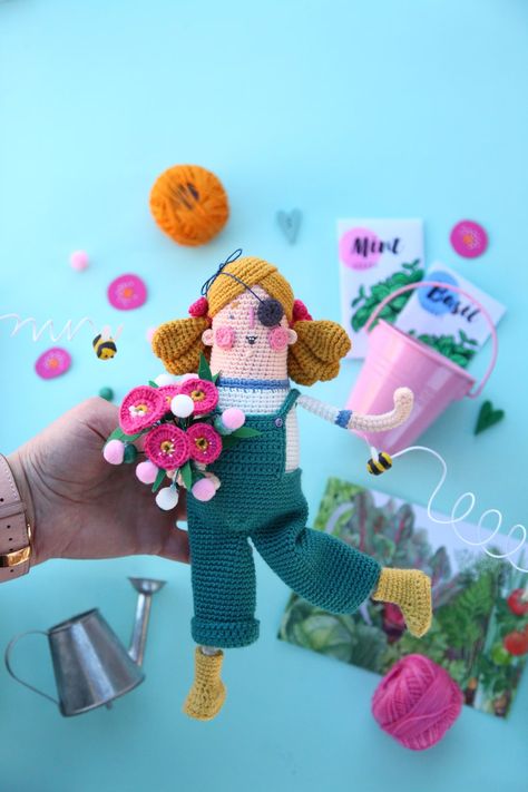 Crochet Pattern Josephine the Loyal Gardener PDF File - Etsy New Zealand Growlithe Crochet Pattern, Crochet Philodendron Pattern, Lotr Amigurumi, Pink Princess Philodendron Crochet, Growlithe Pokemon Crochet Pattern, The Loyal, Yarn Diy, Crochet Instructions, Star Work