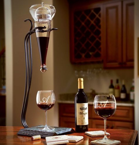 The Gemini RoJaus is truly unique, beautiful, and a great conversation piece.   http://www.winedecanterworld.com/project/unique-wine-decanter/ #wine #decanter #WineDecanter Cellar Ideas, Wine Aerators, Wine Dispenser, Wine Aerator, Cheap Wine, Budget Recipes, Wine Wednesday, Wine Store, Wine Cellars