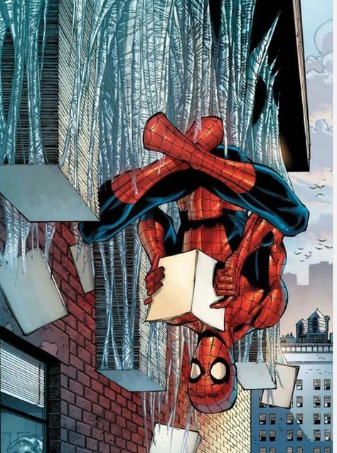 Spidey reads Spiderman Upside Down, Superhero Classroom, Super Hero Theme, Comic Poster, Comics Story, Amazing Spider Man, Spiderman Comic, Superhero Theme, Comic Collection