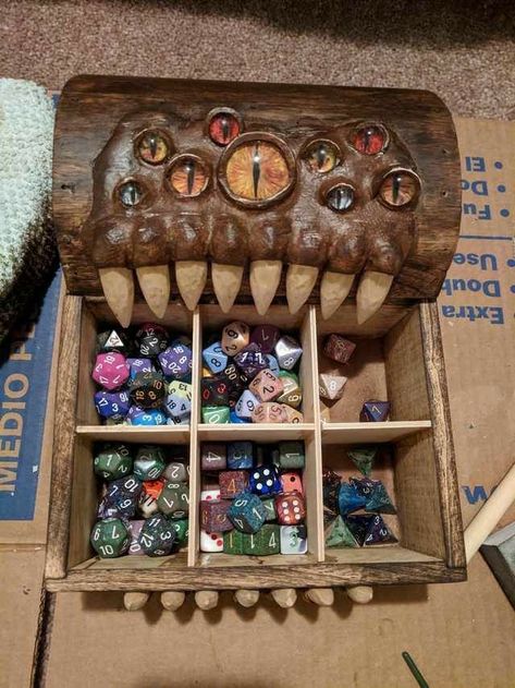 Dnd Room, Dnd Diy, Dnd Crafts, Nerd Crafts, Dnd Funny, 2160x3840 Wallpaper, Dungeons And Dragons Dice, Geek Crafts, Dice Box