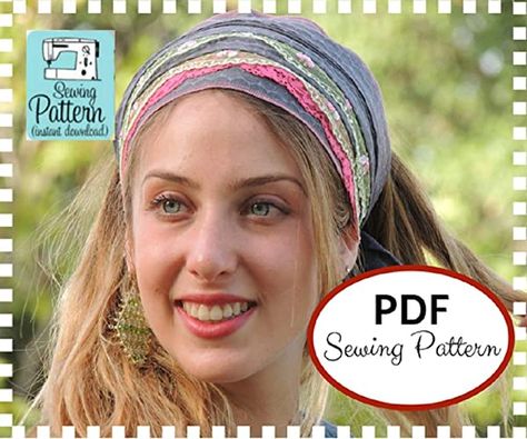 Head Covering Pattern, Tichel Pattern, Head Covering Movement, Headscarf Headband, Jewish Headcovering, Scarf Sewing Pattern, Boho Head Wrap, Hair Snood, Summer Visor