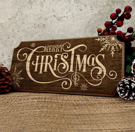 Christmas Art Aesthetic, Holiday Signs Wooden, Craft Ideas Christmas, Christmas Pallet Signs, Aesthetic Christmas Decor, Christmas Decor Vintage, Christmas Wooden Signs, Christmas Craft Ideas, Christmas Craft Fair