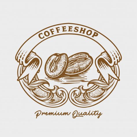 Coffee roasters logo | Premium Vector #Freepik #vector #logo #vintage #coffee #border Coffee Roasters Logo, Coffee Roaster Logo, Coffee Logos, Coffee Bean Logo, Vintage Border, Vintage Badge, Coffee Roastery, Coffee Store, Engraving Illustration