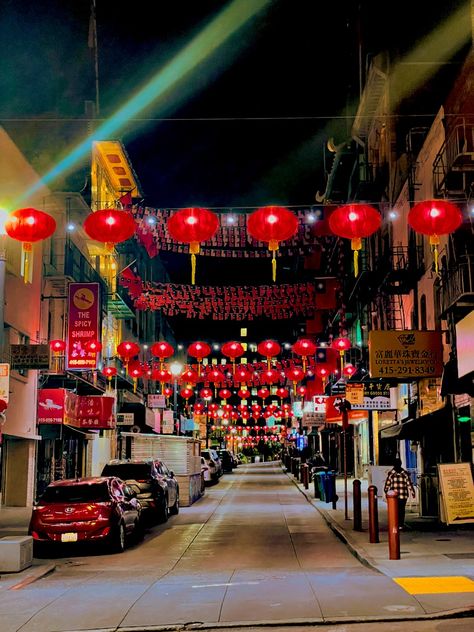 Sf Chinatown, Merch Photoshoot, Pretty Streets, Chinatown Chicago, Red Lights, Spicy Shrimp, Ap Art, Street Light, Light Red