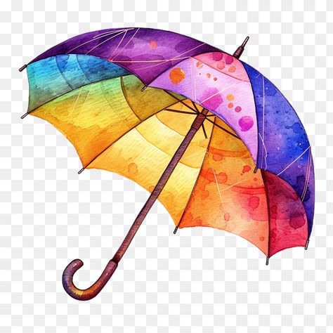 Rainbow umbrella clipart Umbrella Sticker, Umbrella Clipart, Squirrel Clipart, Umbrella Drawing, Cartoon Birthday Cake, Rainbow Umbrella, Colorful Umbrellas, Stone Bridge, Piece Of Art