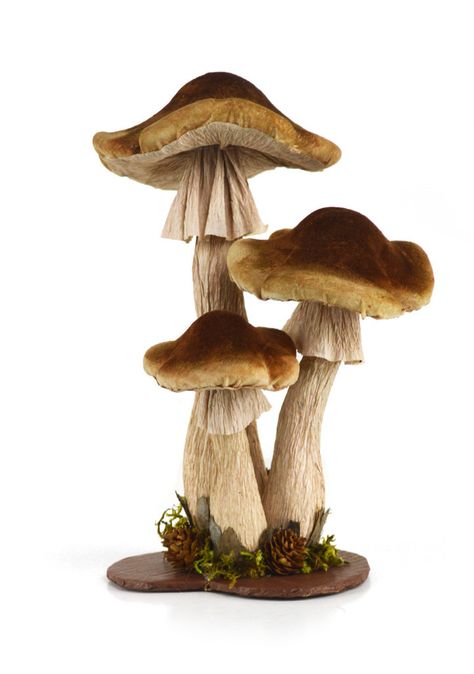 . Bunny Sanctuary, Velvet Mushrooms, Mushroom Statue, Faerie Garden, Mushroom Cottage, Mushroom Crafts, Textile Art Embroidery, Brown Mushroom, Coloring Tips