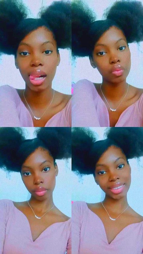 #Naturalhair #twopuff #blackgirls #brownskingirls #iglayouts #layouts #layoutpics Puff With Swoop, Jesus Pictures, Pretty In Pink, Natural Hair Styles, Layout, Jesus, Pink