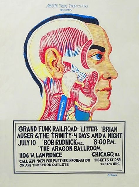 Grand Funk Railroad, Hippie Posters, Musical Art, Rock Groups, Rock Concert, Rock Posters, Aragon, Concert Posters, Classic Rock