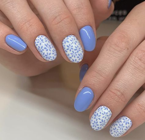 Jennifer Nails, Blue Nail Ideas, Cute Simple Nails, French Manicure Nails, Cute Spring Nails, Simple Gel Nails, Summery Nails, Blue Nail Designs, Cute Gel Nails