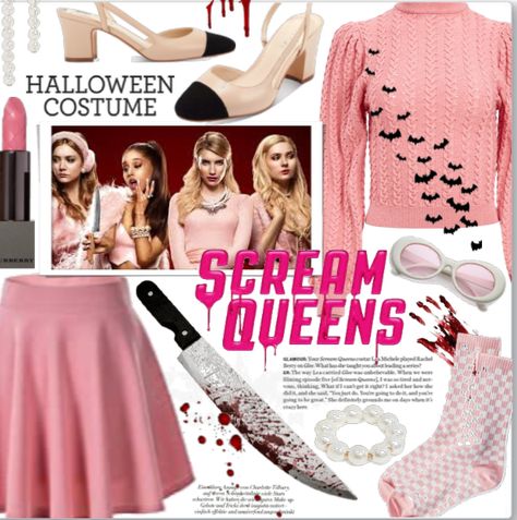 Scream Queens Party, Scream Queens Halloween Costume, Scream Queens Costume, Queens Birthday Party, Costumes For Teenage Girl, Film Party, Queen Outfit, Ryan Murphy, Halloween Costumes Friends