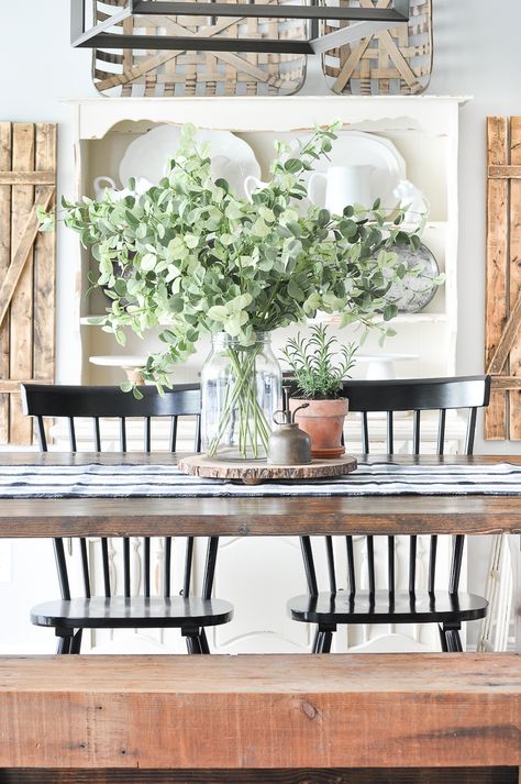 Farmhouse Dining Table Centerpiece, Farmhouse Centerpiece Table, Dining Centerpiece, Farm House Dining Room, Farmhouse Table Centerpieces, Table Centerpieces For Home, Dining Room Centerpiece, Dining Room Table Centerpieces, Farmhouse Centerpiece