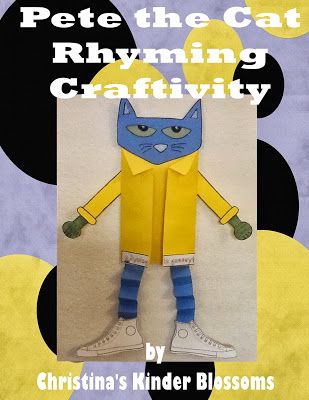 September Crafts, Cat Template, Rhyming Activities, Manic Monday, First Day Of School Activities, Classroom Freebies, Cat Activity, Author Studies, Pete The Cat