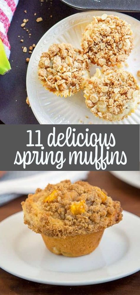 Even though it says spring muffins, don't be deterred, they range from sweet to savory, these 11 delicious muffin recipes from 11 of my favorite bloggers. #breakfast #muffins #flavors Spring Muffin Recipes, Summer Muffin Recipes, Jumbo Muffins Recipes, Muffins Flavors, Fancy Muffins, Spring Muffins, Unique Muffin Recipes, Spring Breakfast Recipes, Summer Muffins