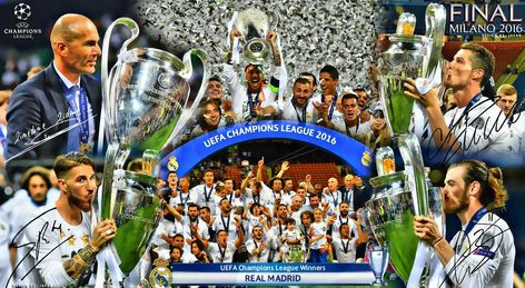 REAL MADRID CHAMPIONS LEAGUE WINNERS 2016, autographed Real Madrid photo #Sports #Football #Football real madrid cristiano ronaldo champions league #ronaldo sergio ramos atletico madrid #zidane gareth bale #1080P #wallpaper #hdwallpaper #desktop Real Madrid Vs Juventus, Ronaldo Champions League, Real Madrid Vs Liverpool, Champions League Poster, Champions League Winners, Real Madrid Goal, Real Madrid Win, Barcelona Vs Real Madrid, Real Madrid Champions League