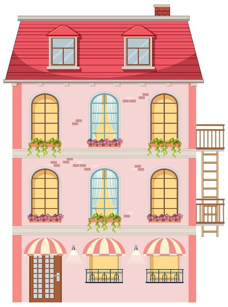 Building Clipart, Front Of A House, Nature Cartoon, House Cartoon, Box House, Free Printable Gift Tags, Box Houses, Marriage Certificate, Box Packaging Design