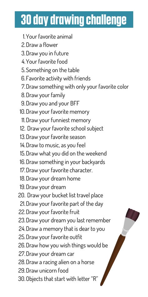 Art Promt Ideas, Fill Up Sketchbook, Eyfs Challenges, Sketch Book Inspiration, How To Draw Art, Doodle Challenge, 30 Day Art Challenge, Art Journal Challenge, 30 Day Drawing Challenge