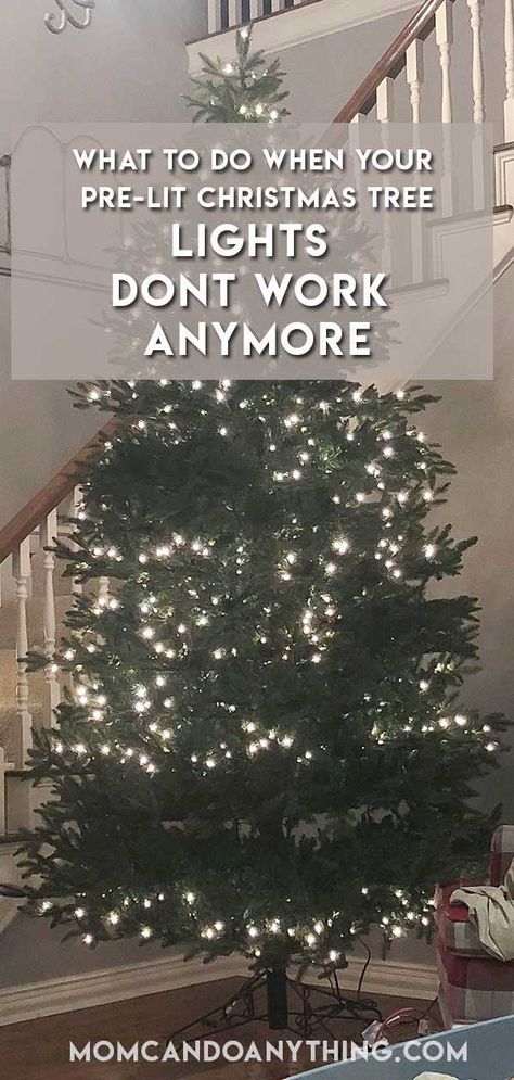 Here's a solution for when your pre-lit Christmas tree lights don't work anymore.  See the before and after on two trees.  How to add LED lights to your pre-lit Chritmas trees.  #Christmas #Christmastrees #Christmaslights #Treelights #Christmastreelights #Lightsdontwork #Pre-lit #LightsonChristmastree #addinglightstoChristmastree  #LEDlights Christmas Tree Without Lights, Lit Christmas Tree, Prelit Tree, Pre Lit Christmas Tree, Cluster Lights, Christmas Tree Lights, Christmas Tree Inspiration, Two Trees, Trees Christmas