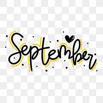 Happy New Month September, September Font, September Lettering, March Clipart, Birthday Corner, Stickers Mood, Name Of Months, Calendar Design Inspiration, Calendar Doodles