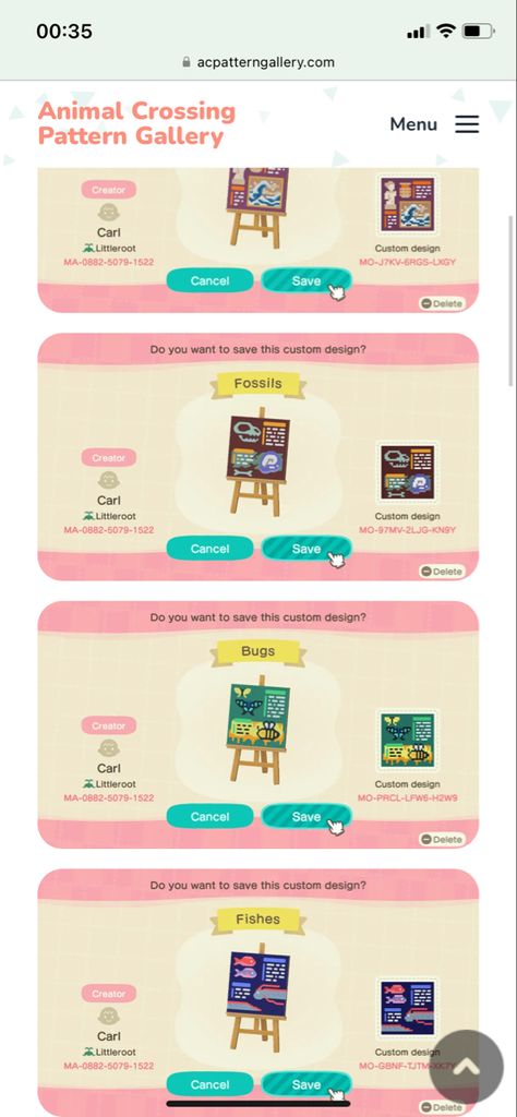 Animal Crossing Fossil Dig Site, Acnh Fossil Dig Site, Acnh Fossil, Animal Crossing Custom Design, Fish Design, Animal Crossing, Fossil, Custom Design, The Creator