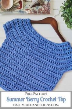 Pola Top, Cardigan Au Crochet, Crochet Sweater Pattern Free, Crochet Crop Top Pattern, Pull Crochet, Crochet Ladies Tops, Crochet Tops Free Patterns, Crochet Summer Tops, Crochet Simple